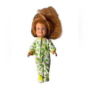 Vintage 1987 Playskool Dolly Surprise Grow Hair Doll With Clothes WORKS, 10'' PD